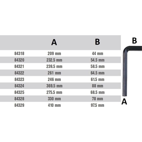 L-type hex key extra long - 14mm