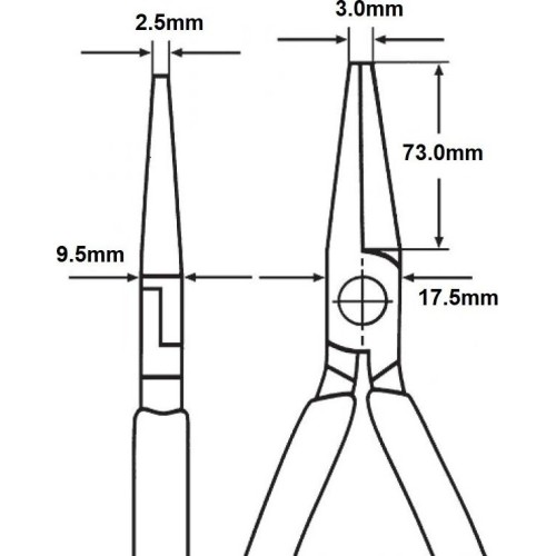 Long nose pliers 200mm KNIPEX