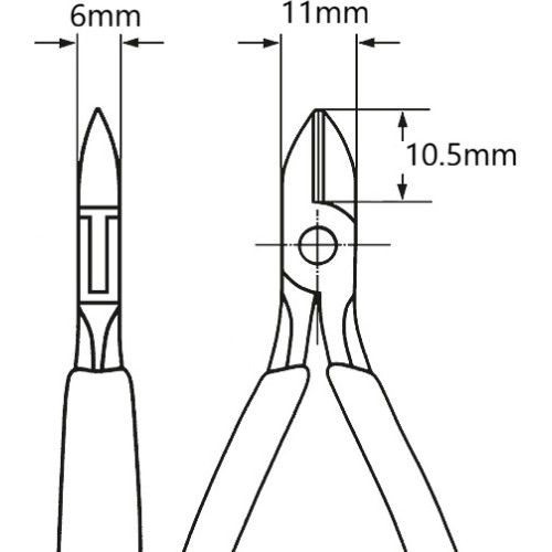 Diagonal cutting pliers for electronics 115mm ESD KNIPEX
