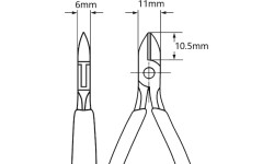 Šoninio kirpimo replės elektromechanikai 115mm KNIPEX