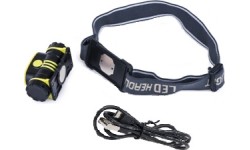 COB rechargeable detachable head lamp with sensor