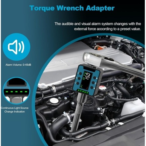 1/2" Dr. Digital torque wrench adaptor 6-200Nm