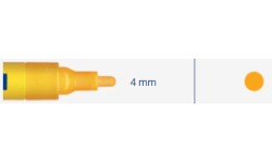 Markeris, nuvalomas 4mm, 8ml, 1vnt -  Oranžinė 