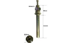 Pleištinis inkaras M18x2.5 L160mm