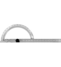 Protractor with ruler 120x150mm