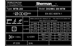 Sinerginis inverterinis suvirinimo aparatas DIGIMIG 200 MTM