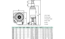 Hydraulic bottle jack 50t