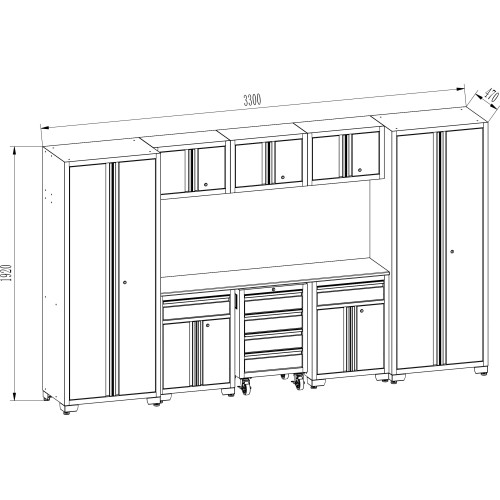 Garage cabinet combo