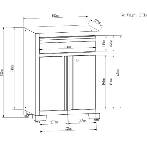 Įrankių spintelių komplektas