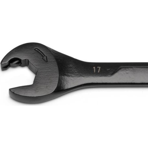 Komb. SPLINE raktų su atvira terkšle rinkinys 7vnt. (8-17mm)(juodi)