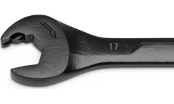 Komb. SPLINE raktų su atvira terkšle rinkinys 7vnt. (8-17mm)(juodi)