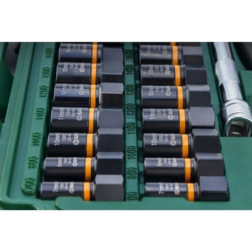 Galvučių rinkinys 3/8 + 1/4 pažeistiems varžtams išsukti (23vnt)