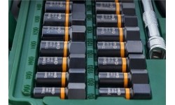 Galvučių rinkinys 3/8 + 1/4 pažeistiems varžtams išsukti (23vnt)