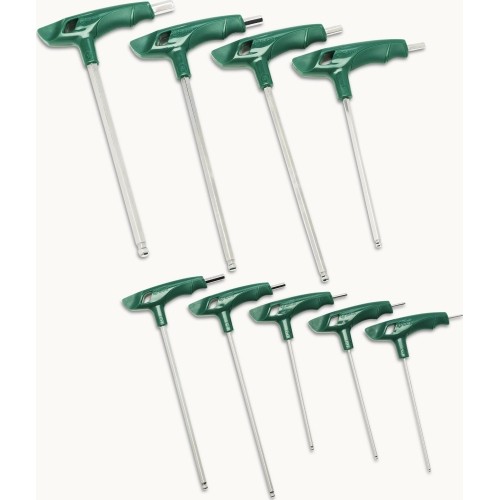 T-Handle ball point hex key set 2-10mm 9pcs