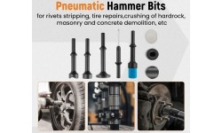 Pneumatinis plaktukas su traukių ir šarnyrų nuėmėjų rinkiniu 25vnt.