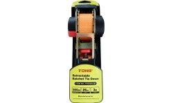 Auto retract ratchet tie down strap 0.3t, L3.0m, width 25mm