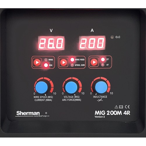 Inverterinis suvirinimo aparatas Sherman MIG 200M 4R