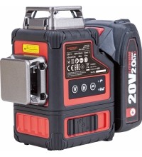 Akumuliatorinis lazerinis nivelyras  360°x3D 12 linijų (žalias) WORCRAFT 20V 2.0Ah LI-ION (XCUBE dėžė)