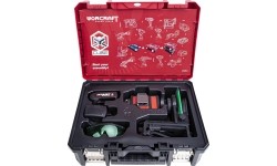 Akumuliatorinis lazerinis nivelyras  360°x3D 12 linijų (žalias) WORCRAFT 20V 2.0Ah LI-ION (XCUBE dėžė)