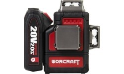 Akumuliatorinis lazerinis nivelyras  360°x3D 12 linijų (žalias) WORCRAFT 20V 2.0Ah LI-ION (XCUBE dėžė)