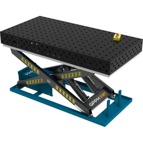 Welding table PLUS 1500 × 1000 mm with hydraulic lifting system - 2000x1000mm