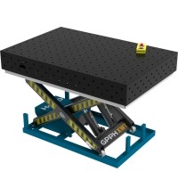 PRO suvirinimo stalas 1500×1000 mm su hidrauline pakėlimo sistema - 1500x1000mm