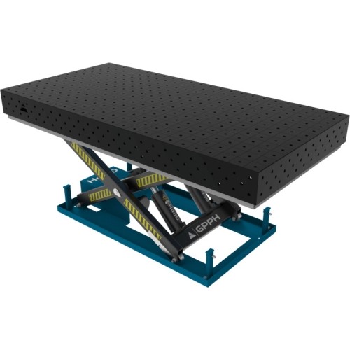 PRO suvirinimo stalas 1500×1000 mm su hidrauline pakėlimo sistema - 2400x1200mm