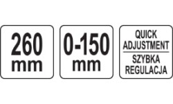 Suspaudimo replės slankiojančios veržtuvo L tipo 150mm