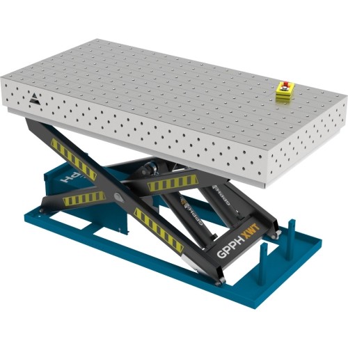 PRO INOX suvirinimo stalas 1500×1000 mm su hidrauline pakėlimo sistema - 2000x1000mm