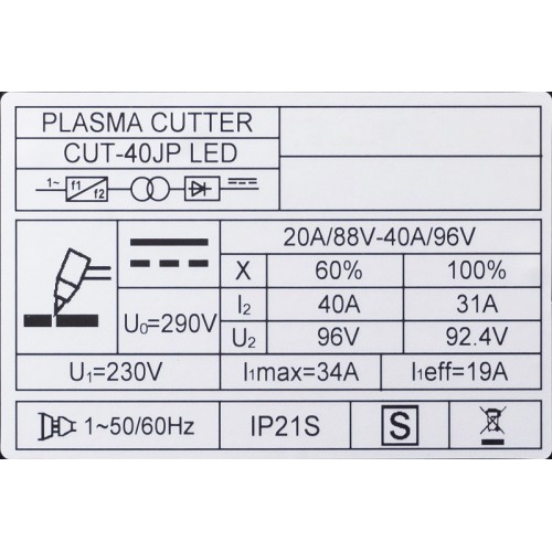 Plasma cutter FORBY® CUT 40 LED