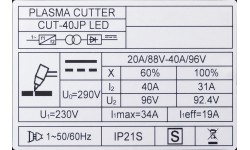 Plasma cutter FORBY® CUT 40 LED