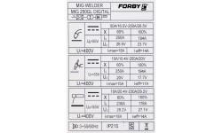 Suvirinimo pusautomatis FORBY® MIG 250GL digital (sinerginis)