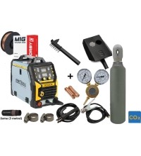 Inverter welding machine MIG Flux MMA TigLift SYNERGY 255A SET  (machine + gas cylinder CO2 5L + gas reducer + wire + other)