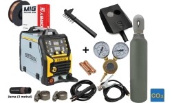 Inverter welding machine MIG Flux MMA TigLift SYNERGY 255A SET  (machine + gas cylinder CO2 5L + gas reducer + wire + other)