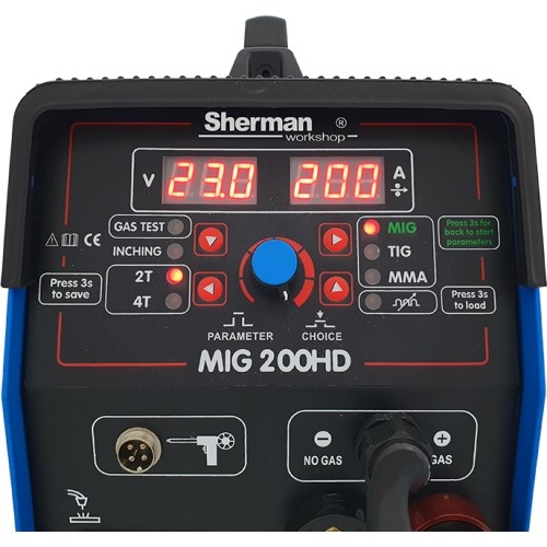 Sinerginis inverterinis suvirinimo aparatas Sherman MIG 200HD