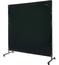 Welding safety curtain with frame, 1.80 x 1.80 m - green