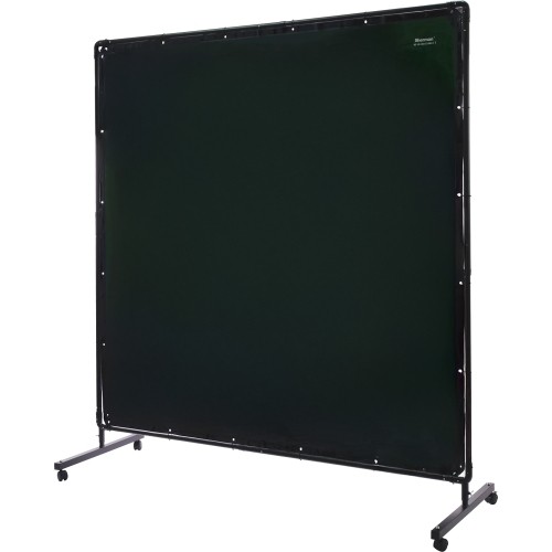 Apsauginė suvirinimo užuolaida su rėmu, 1,80 x 1,80 m - žalia