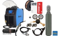 Inverterinio suvirinimo aparato Sherman DIGIMIG 205 LCD SYNERGIC KOMPLEKTAS  (aparatas + dujų balionas CO2 8L + reduktorius + v