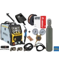 Inverter welding machine MIG Flux MMA TigLift SYNERGY 255A SET  (machine + gas cylinder CO2 5L + gas reducer + wire + other)