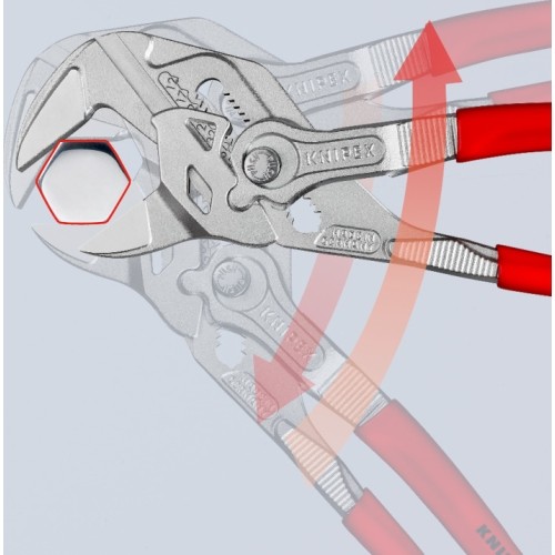 Santechninės replės-raktas KNIPEX su fiksavimu - L180mm
