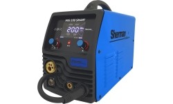 Inverterinis suvirinimo aparatas Sherman MIG 200 SMART  (aparatas + dujų balionas CO2 5L + reduktorius + viela + priedai)