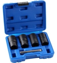 Twist locking wheel nut removal set 5pcs
