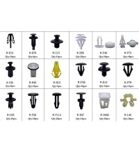Plastic push-type clip assortment 418pcs