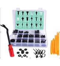 Plastic push-type clip assortment with upholster set 447pcs