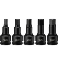 3/4" Dr. Bit socket impact set 5pcs (H-14-H-24mm)