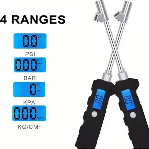 Tire pressure gauge digital extended