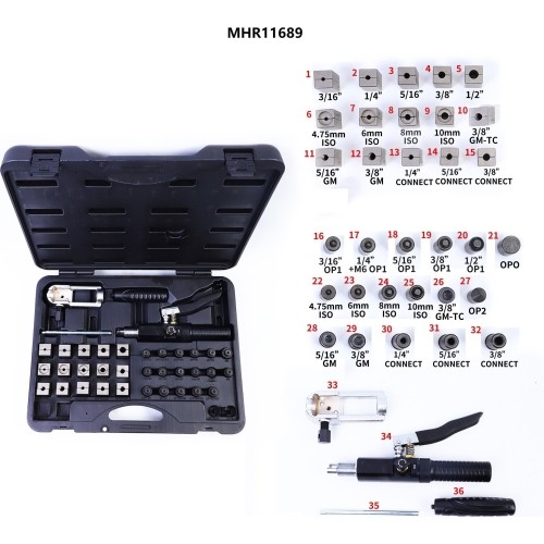 Hydraulic flaring tool set 36pcs