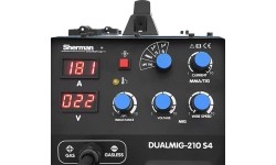Inverterinis suvirinimo aparatas DUALMIG 210 S4 su ratukais ir lentyna dujų balionui