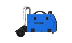 MIG 200 SMART inverter welder with wheels and cylinder shelf