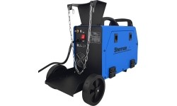 MIG 200 SMART inverter welder with wheels and cylinder shelf